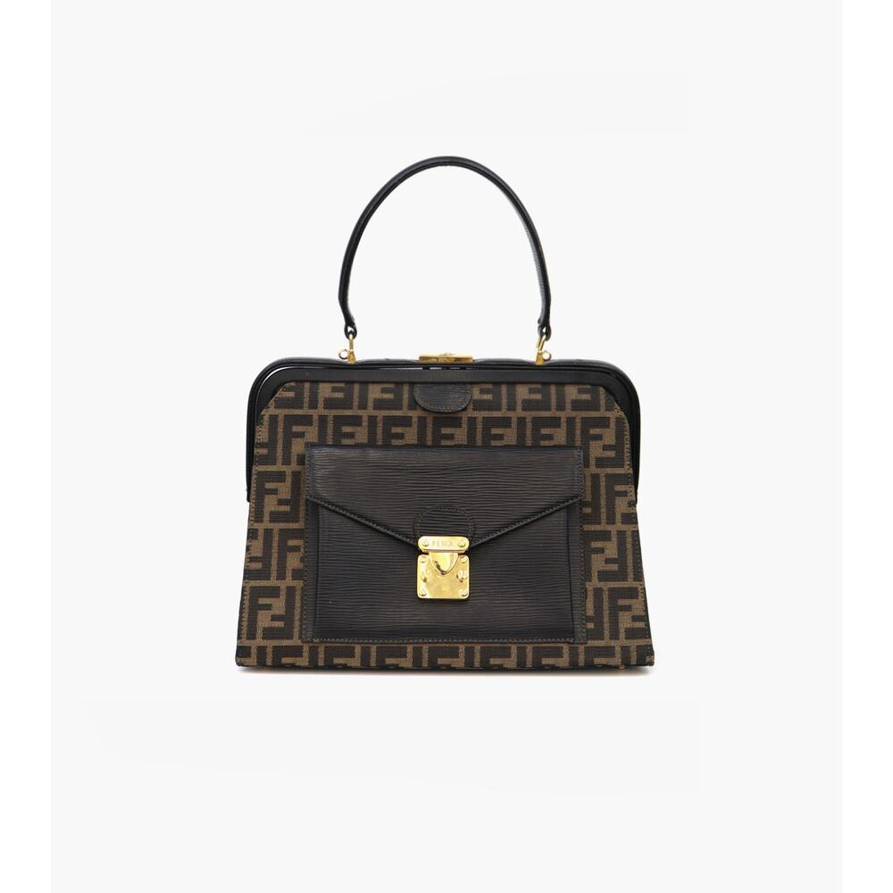 FENDI Zucca Pocket Top Handle Bag A-A22199
